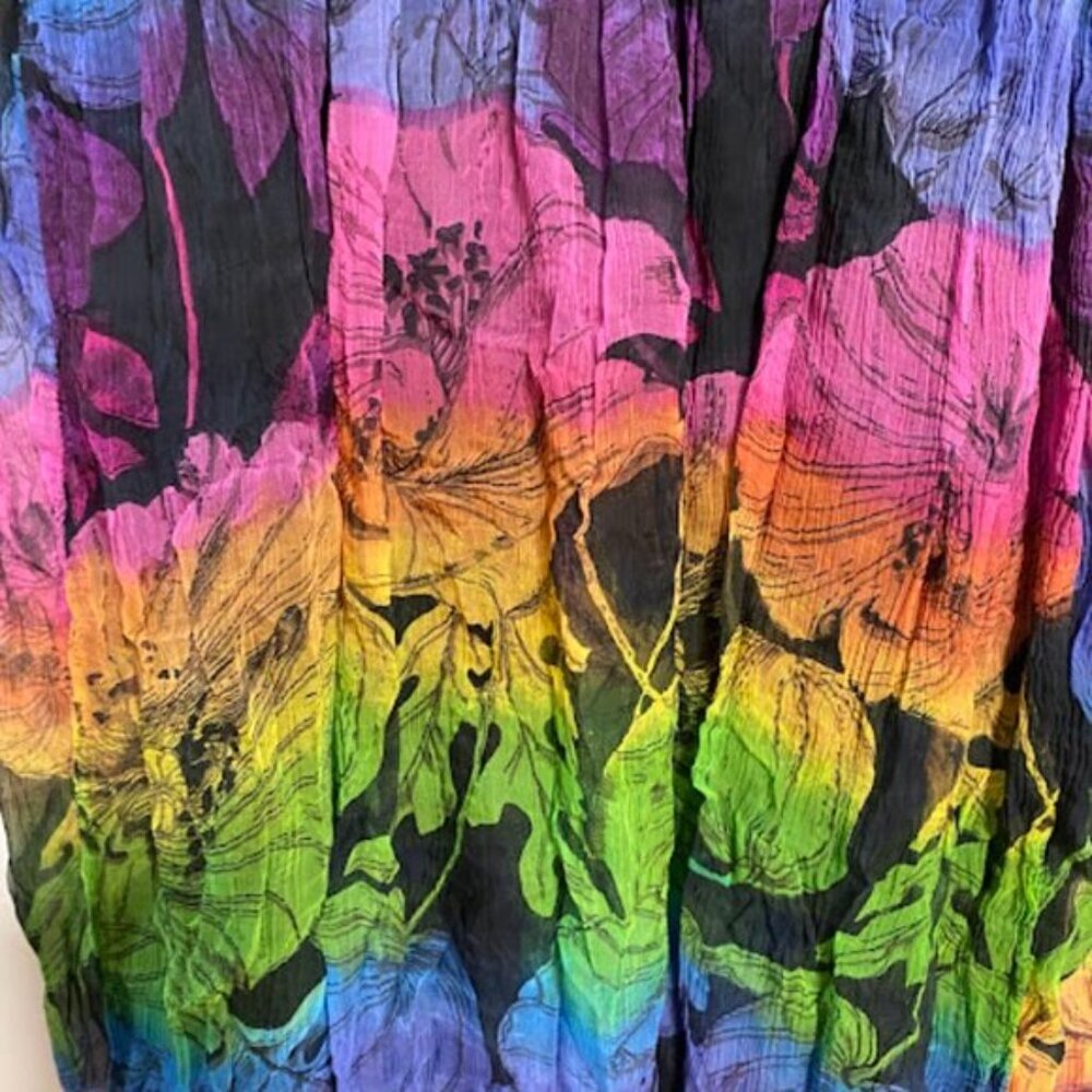 Free People New Romantics Multicolor Rainbow Floral Strappy Mini Dress Size S - Picture 8 of 10